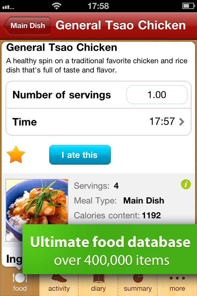 Calorie Counter: diets & activities Screenshot 3